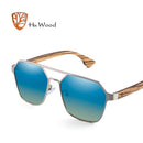 Hu Wood Sonnenbrille Herren Polarisiert Rote Gläser Handgemachte Mode Marke Cool UV400 Hochwertig Autofahren mit Etui Oculos GR8039