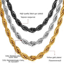 U7 Edelstahl 9MM Gedrehte Seilkette Halskette Set Großhandel Kette Halskette Und Armband Herren Schmuck Sets S840