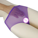 Damen Transparente Höschen Einfarbig Damenunterwäsche Sexy Höschen Mittlere Leibhöhe Nahtlose Slips Rüschen Ultralight Höschen XXXL Übergröße
