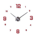 Neue Echtmetall 3D DIY Acryl Spiegel Wanduhr Uhren Hauptdekoration Moderne Nadel Quarz Aufkleber