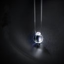 MloveAcc 100% Echtes 925 Sterling Silber Meerjungfrauen-Tränen-Anhänger-Halskette für Frauen Luxus Sterling Silber Kristallschmuck