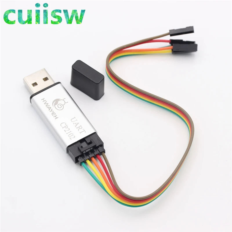 Aluminum shell CP2102 USB 2.0 to TTL UART Module 5Pin Serial Converter STC Replace FT232 Module support 5v/3.3v