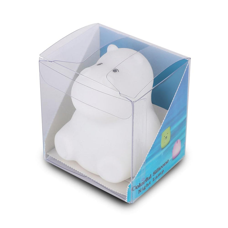 Mini Bear Rabbit Hippo Owl Penguin Lamp RGB LED Night Light Portable Cartoon Silicone Animal Lamp for Children Kids Baby Gift