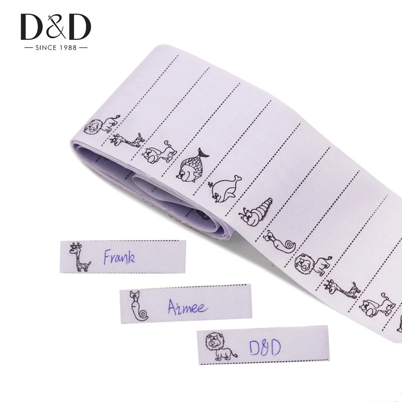 100pcs/pack White Washable Iron on Name Labels Garment Fabric Tags Marker Child Clothing Labels Sewing Accessories