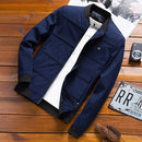 DIMUSI Herrenjacken Frühling Herbst Lässige einfarbige Mäntel Herren Sportbekleidung Baseball Slim Jacken Herren Bomberjacken 4XL,YA845