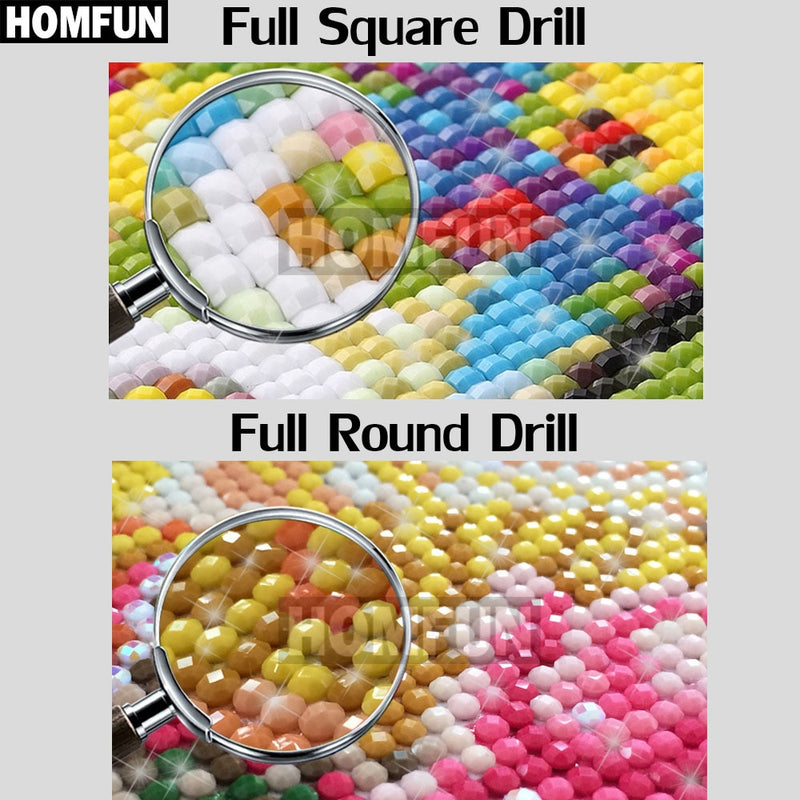 HOMFUN Full Square/Round Drill 5D DIY Diamond Painting "Flower landscape" Embroidery Cross Stitch 3D Home Decor Gift A16940