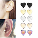 2Pcs Women stainless steel Heart Shape Love Screw Stud Earrings Piercing Jewelry Tragus Earrings Cartilage Helix Ear Bone Nail