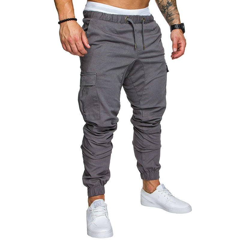 Autumn Men Pants Hip Hop Harem Joggers Pants 2022 New Male Trousers Mens Joggers Solid Multi-pocket Pants Sweatpants M-4XL