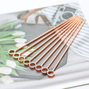 10PCS Cocktail Pick Cocktail Stick Stainless Steel Fruit Sticks Drink Stirring Sticks Martini Picks- Circle/Ball/Hat Shape
