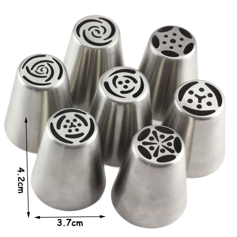 Mujiang 13Pcs/Set Russian Icing Piping Tips 1 Pcs Silicone Bag 2 Coupler Leaf Nozzles Brush Cupcake Cake Decorating DIY Dessert