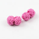 Mens Cuff Links Fashion Men's Shirt Cufflinks Trade Mixed Solid Colors DIY Braided Wire Buckle Cuff Link