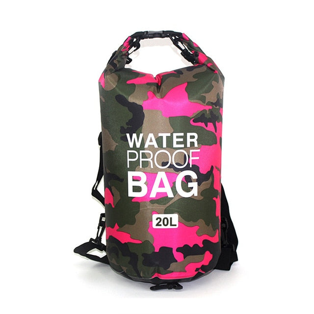 Waterproof Swimming Bag Dry Sack Camouflage Colors Fishing Boating Kayaking Storage Drifting Rafting Bag 2L 5L 10L 15L 20L 30L