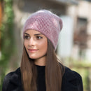 [Rancyword] Women Winter Hats Beanies Knitting Rabbit Wool Fur Hat Female Real Fur Skullies Caps Gorros Solid Color RC1222-2