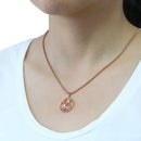 Tierkreiszeichen 12 Konstellation Anhänger Halskette 585 Roségold Farbe Horoskop Halskette Herren Kette Geschenk Modeschmuck GPM21