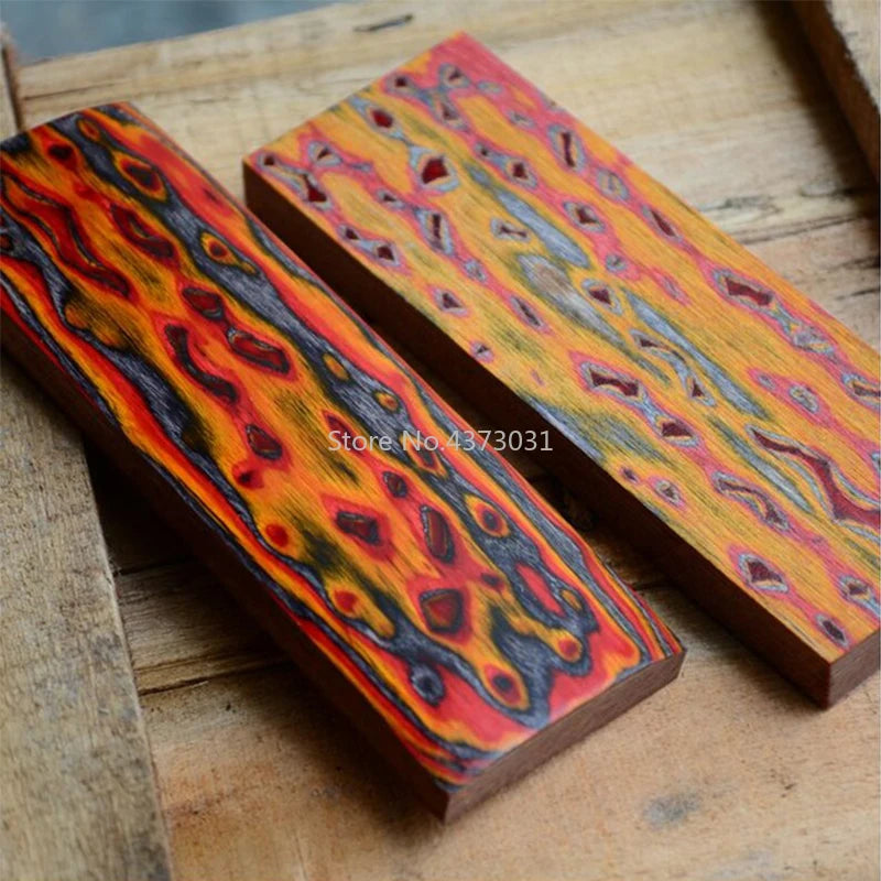 3D Color Knife Making wood material 120/155 Knife DIY tools Making Knife handle material high quality