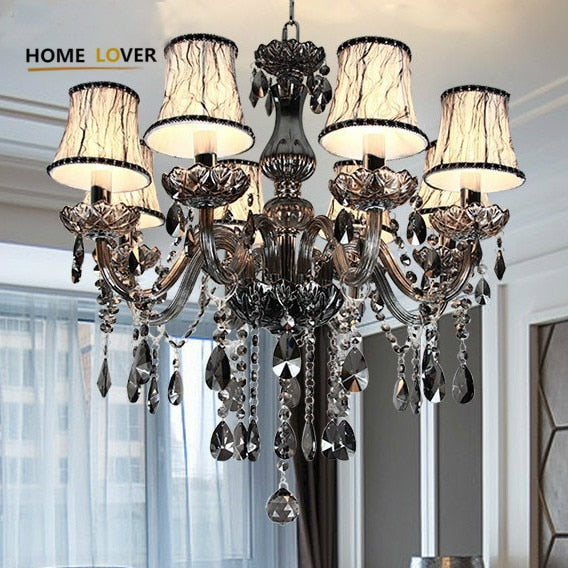 New Modern led crystal chandeliers for kitchen room Living room Bedroom Gray Color K9 crystal lustres kichen hanging lights