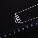 Lotus Fun Real 925 Sterling Silver Handmade Fine Jewelry Hollow Out Lotus Necklace with Pendant Acessorios for Women Collier