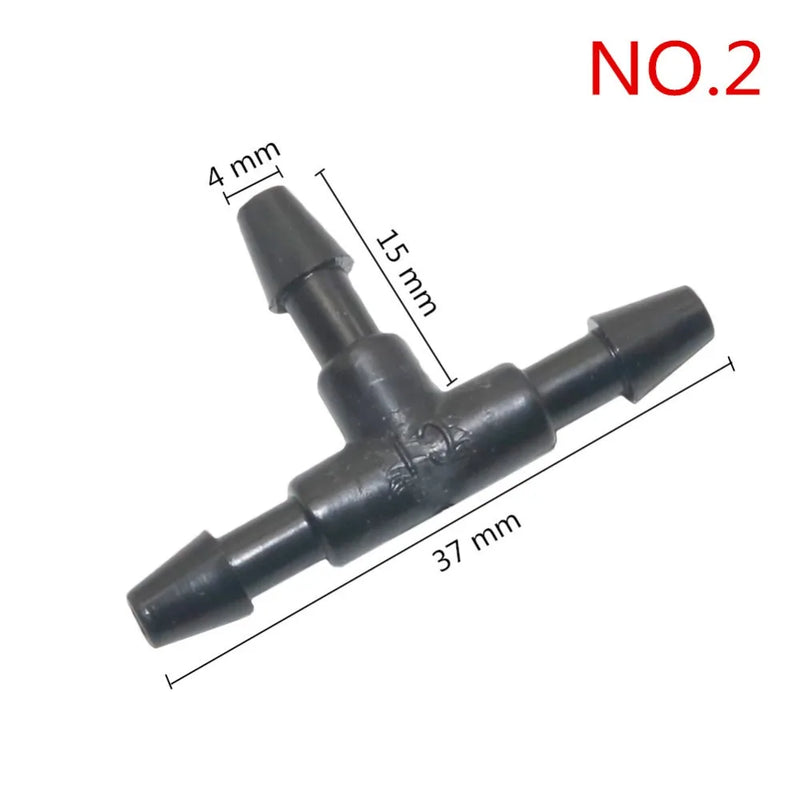 Plastic Barb Hose Fitting Tee Connector 3mm 4mm 8mm 10mm 13.5mm 3-Way Hose Joint Tube T-Shape Pipe Fittings 10 Pcs