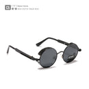 KDEAM Steampunk Sunglasses Men Round Sun Glasses Women Baroque Carved Legs All-matching Size With Box KDA372