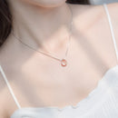MloveAcc 100% Echtes 925 Sterling Silber Meerjungfrauen-Tränen-Anhänger-Halskette für Frauen Luxus Sterling Silber Kristallschmuck