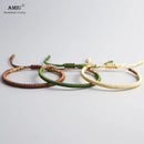 AMIU 3PCS Tibetan Jewelry Buddhist Good Lucky Charm Tibetan Bracelets & Bangles For Women And Men Handmade Knots Bracelet