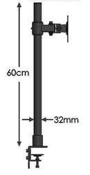 DL-T801L VESA 75X75 100X100 11kg 60cm monitor desk stand desktop holder LCD tv support 360 degree rotating tv stand movable arm