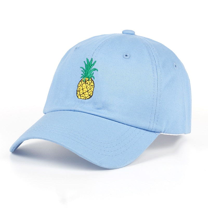 TUNICA Pineapple Embroidery Baseball Cap Cotton 100% Hipster Hat Fruit Pineapple Dad Hat Hip Hop Cotton Snapback Cap hats