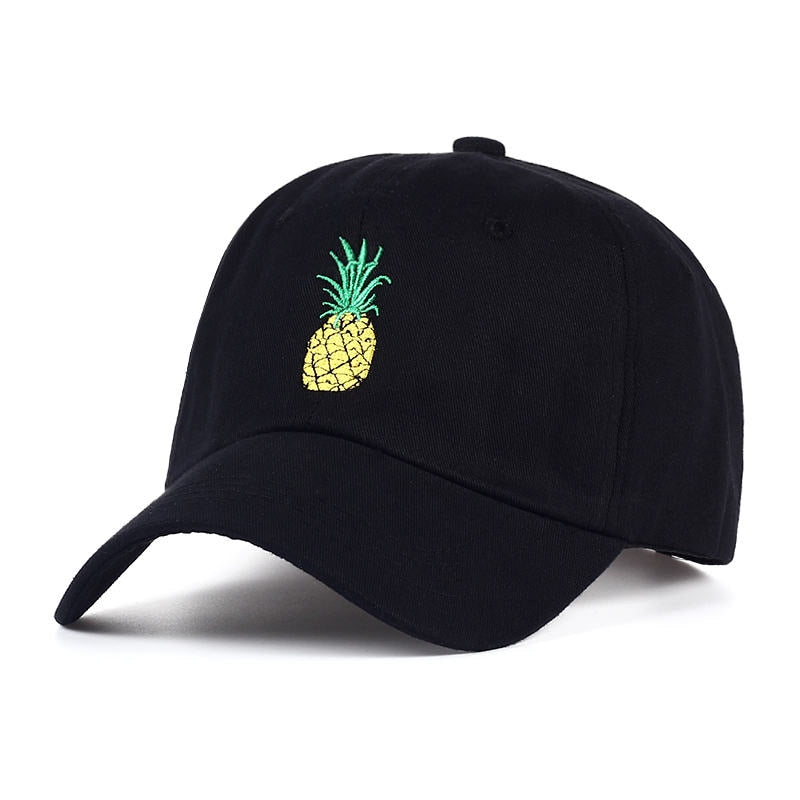 TUNICA Pineapple Embroidery Baseball Cap Cotton 100% Hipster Hat Fruit Pineapple Dad Hat Hip Hop Cotton Snapback Cap hats