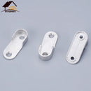 Myhomera 4-2 Stücke 16mm Zinklegierung Oval Kleiderschrankstange Halterung Hängestangenendstützen Schrankrohr Halterungen+Schraube Wandmontage