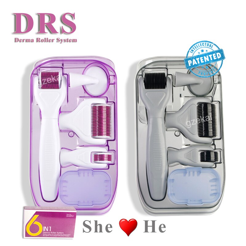 Derma Roller Micro Needle Roller Kit 6 In 1 Microneedling Roller for Eye Face Body Skin Beauty Dermaroller Rejuvenation