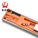 KAK 10" - 22" Stainless Steel Drawer Slides Soft Close Drawer Track Rail Sliding Three-Section Cabinet Slides Furniture Hardware