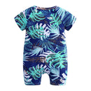 Summer newborn-36M fashion boy and girl romper infant jumpsuit printed flower short-sleeved jumpsuit cotton Brand Baby clothes