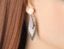 Lokaer Trendy Titanium Stainless Steel Gold Plated Leaves Stud Earrings Bohemia Style Creative Jewelry For Women Kolczyki E19100