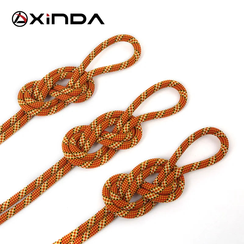 XINDA 9.8mm 10.5mm Diameter Rock Climbing Dynamic Rope Outdoor Hiking Power Rope High strength Cord Lanyard Safety Rope Survival