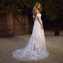 LORIE Lace Wedding Dresses 2020 Off the Shoulder Appliques A Line Bride Dress Princess Wedding Gown Free Shipping Robe De Mariee