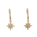 Korean style fresh and simple temperament CZ star North star charm earrings female jewelry gift wholesale