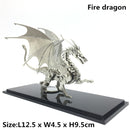 3D Metal Model Chinese Zodiac Dinosaurs western fire dragon  DIY Assembly models Toys Collection Desktop For Adult Children