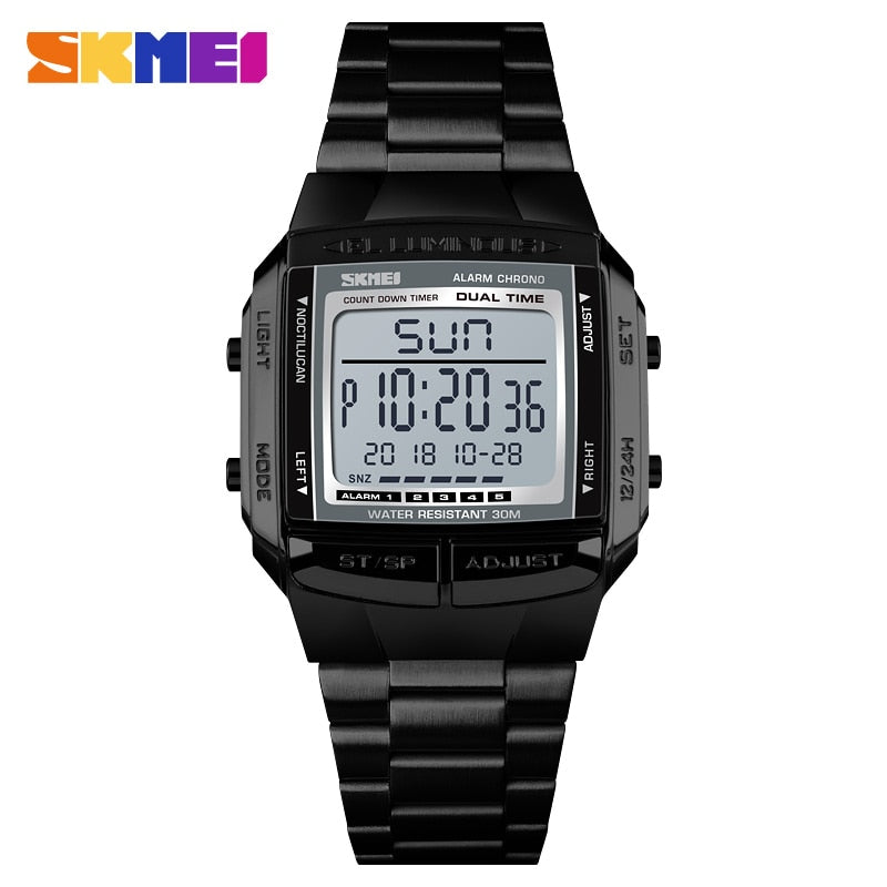 SKMEI Military Sports Watches Waterproof Mens Watches Top Brand Luxury Clock Electronic LED Digital Watch Men Relogio Masculino