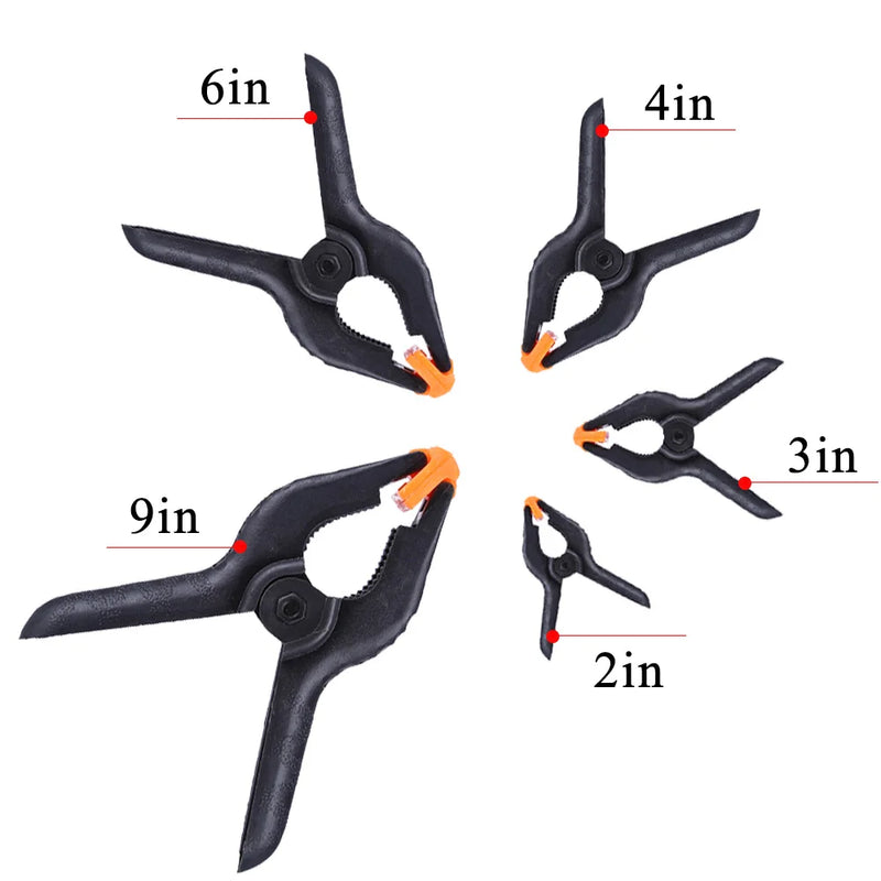 2/3/4/6 inch Strong Clip Adjustable Nylon Spring Clamps for Photography Studio Tool Accessories Background Backdrops Fixed Clip