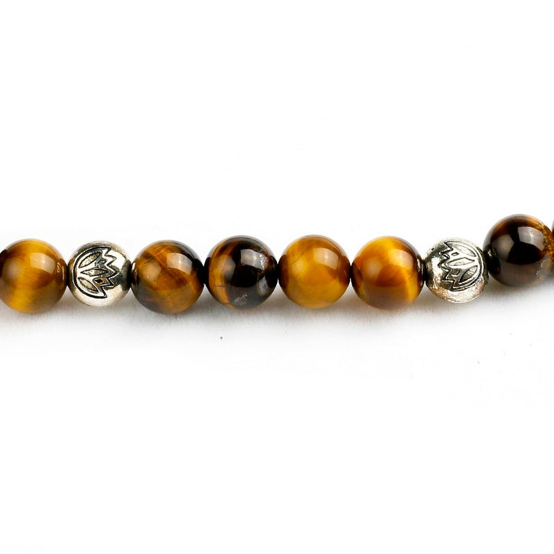 Natural A Grade Tiger Eye 108 Mala Bracelet Om Buddhist Bracelet 8MM Beads Men Bracelet High Quality Yoga Women Stone Jewelry