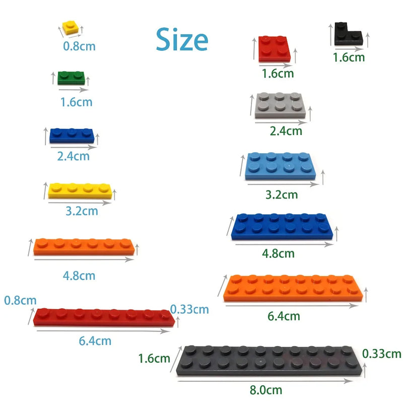 160pcs DIY Building Blocks Thin Figures Bricks 1x3 Dots 12Color Educational Creative Size Compatible With 3623 Toys for Children