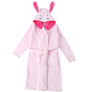 New Winter Warm Dressing Gown Kids Animal Baby Bathrobe Flannel Children Bathgrowns Bathrobes Rabbit Hooded Bath Robe for Girls