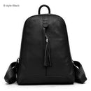 Women 100% Full Grain Genuine Cow Leather White Gray Beige Blue Yellow Black Backpacks Ladies Schoolbag Teenagers Cowhide Bag