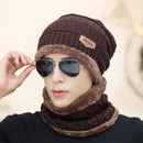 Heiße Sturmhaube Gestrickte Mütze Schal Kappe Nackenwärmer Wintermützen für Herren Damen Skullies Beanies super warme Fleece Maske Papa Mütze