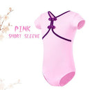 Girls Ballet Dance Leotards Chinese Knot Button Dance Wear Kids Bodysuit Red Gymnastic Leotards Toddler Swimsuit