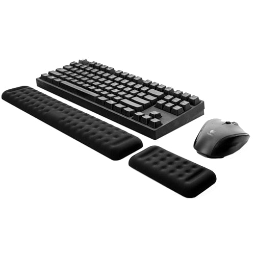 Keyboard and Mouse Wrist Rest Ergonomic Memory Foam Hand Palm Rest Support for Typing and Gaming Wrist Pain Relief and Repair