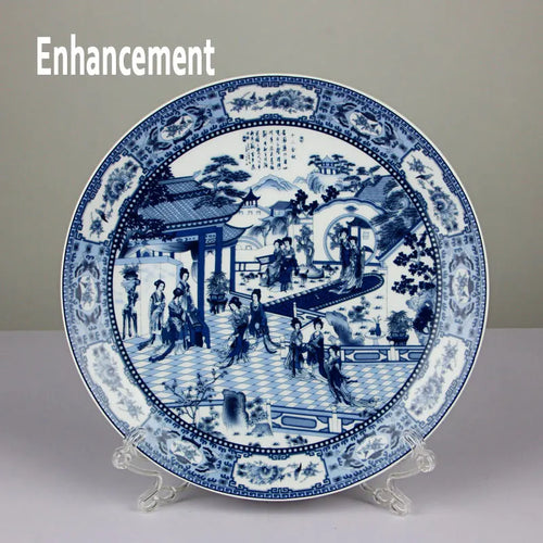 Neuer chinesischer Stil Glücklicher Keramik-Zierteller Chinesische Dekoration Schale Teller Porzellan-Teller-Set Hochzeitsgeschenk