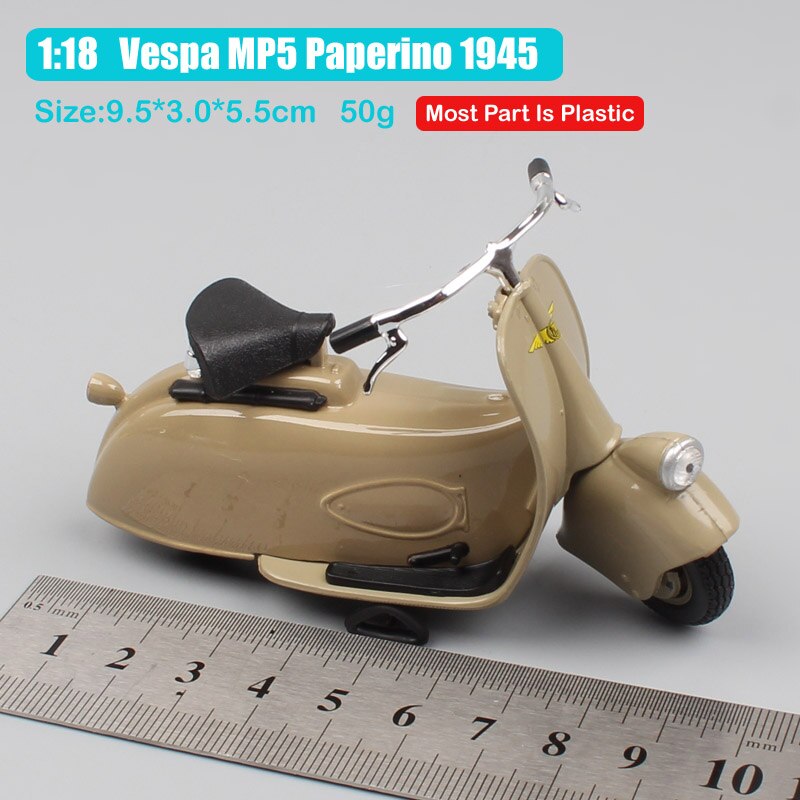 1:18 scale Piaggio Vespa Scooter 98 PK 125 GTR P150X 300 MP5 Primavera GTS motorcycle moto bike diecast vehicles toys model kids