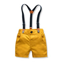 Top and Top Baby Boy Clothing Sets Infants Newborn Boy Clothes Shorts Sleeve Tops+Overalls 2PCS Outfits Summer Bebes Clothing