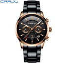 CRRJU Mens Watches Military Brand Luxury Sports watch for men Casual Waterproof Mens Watch Quartz Stainless Steel Man Wristwatch